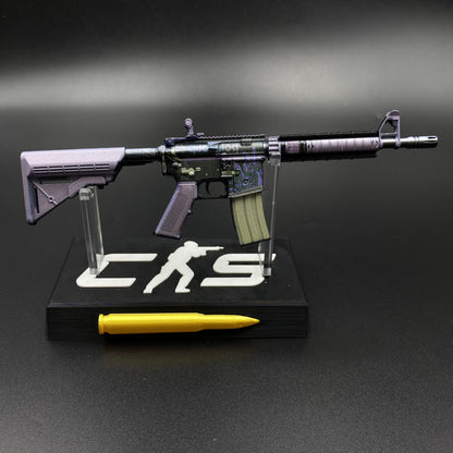 CS Game Skin M4A4 Polysoup Mini Metal Game Replica For Collection