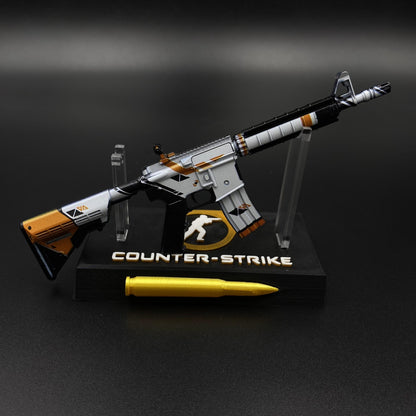 CS Game Skin M4A4 Asiimov Mini Metal Game Replica For Collection