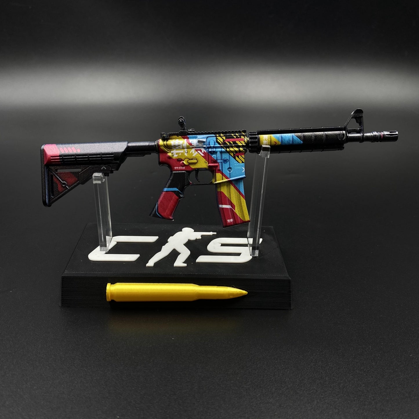 CS Game Skin M4A4 Cyber Mini Metal Game Replica For Collection