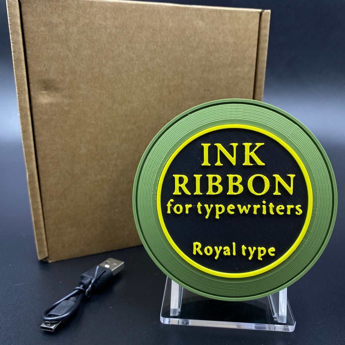 3D Printed Ink Ribbon Speaker Replica Prop, Horror Game Fan Art Desktop Decor, Collectible Gaming Ornament Gift