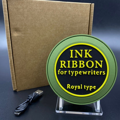 3D Printed Ink Ribbon Speaker Replica Prop, Horror Game Fan Art Desktop Decor, Collectible Gaming Ornament Gift