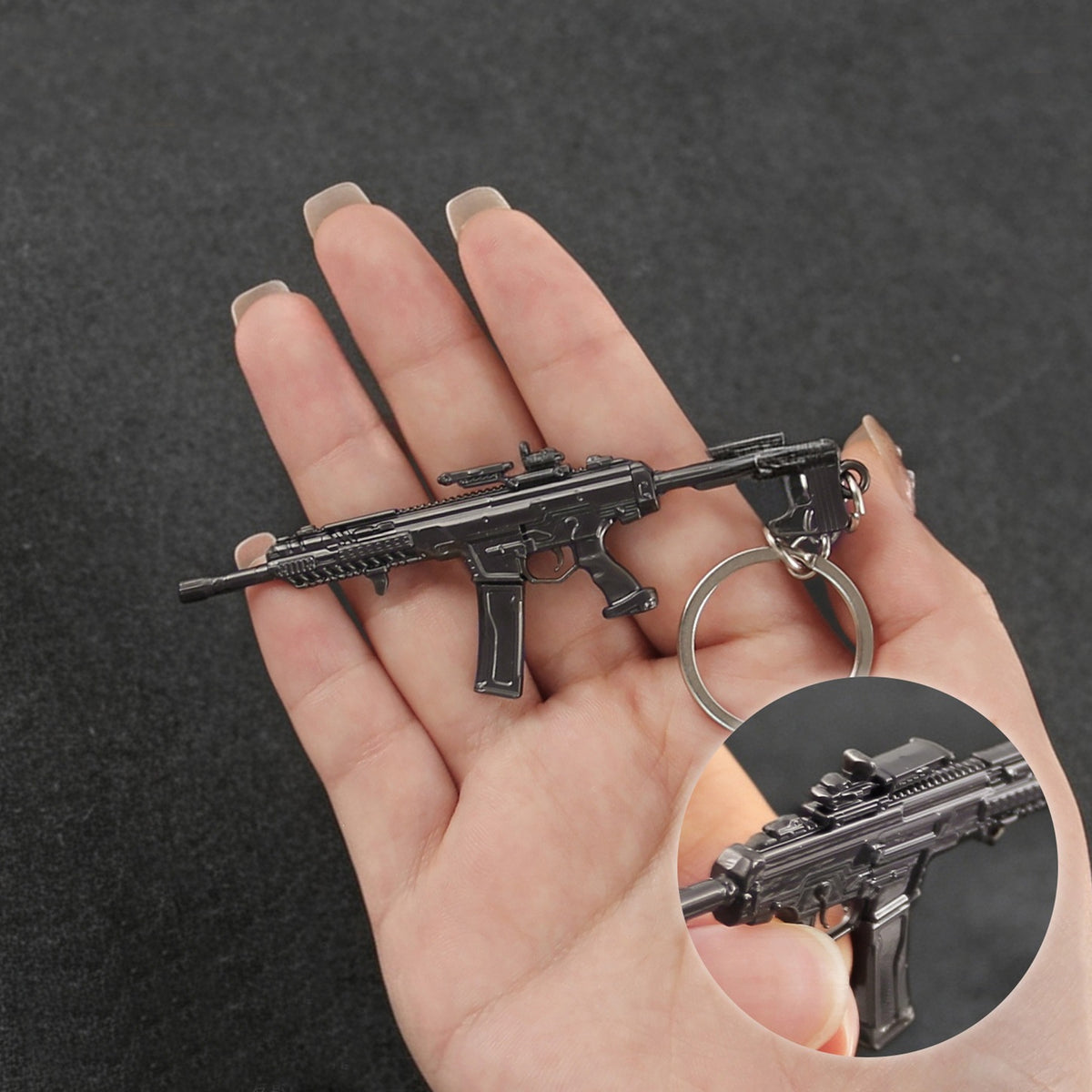 Delta Force K437 Mini Tactical Assault Rifle Alloy Keychain