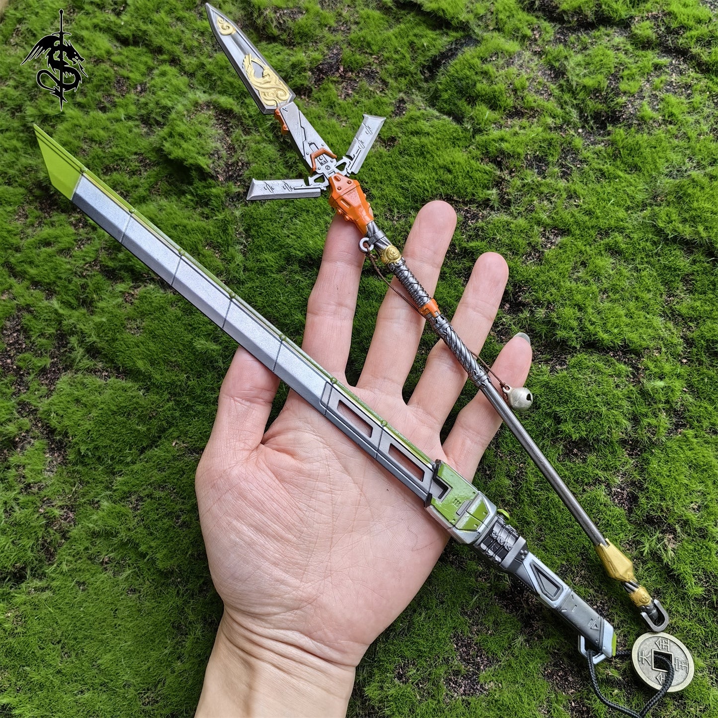 Valkyrie's Suzaku Spear Crypto Heirloom 30CM Metal Replica  2 In 1 Pack