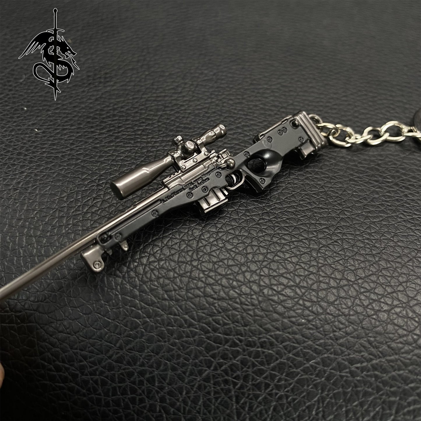 Metal AWM Mini Sniper Rifle Keychain Backpack Pendant