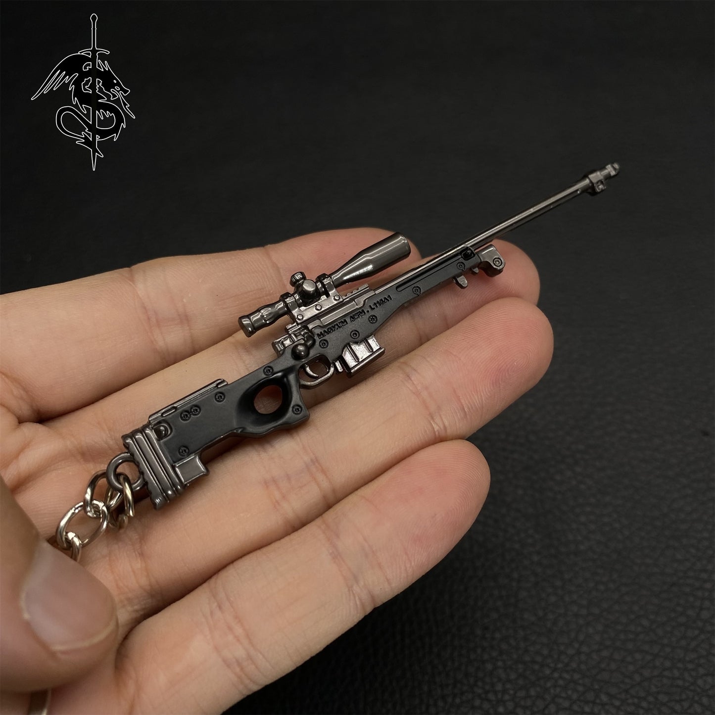 Metal AWM Mini Sniper Rifle Keychain Backpack Pendant