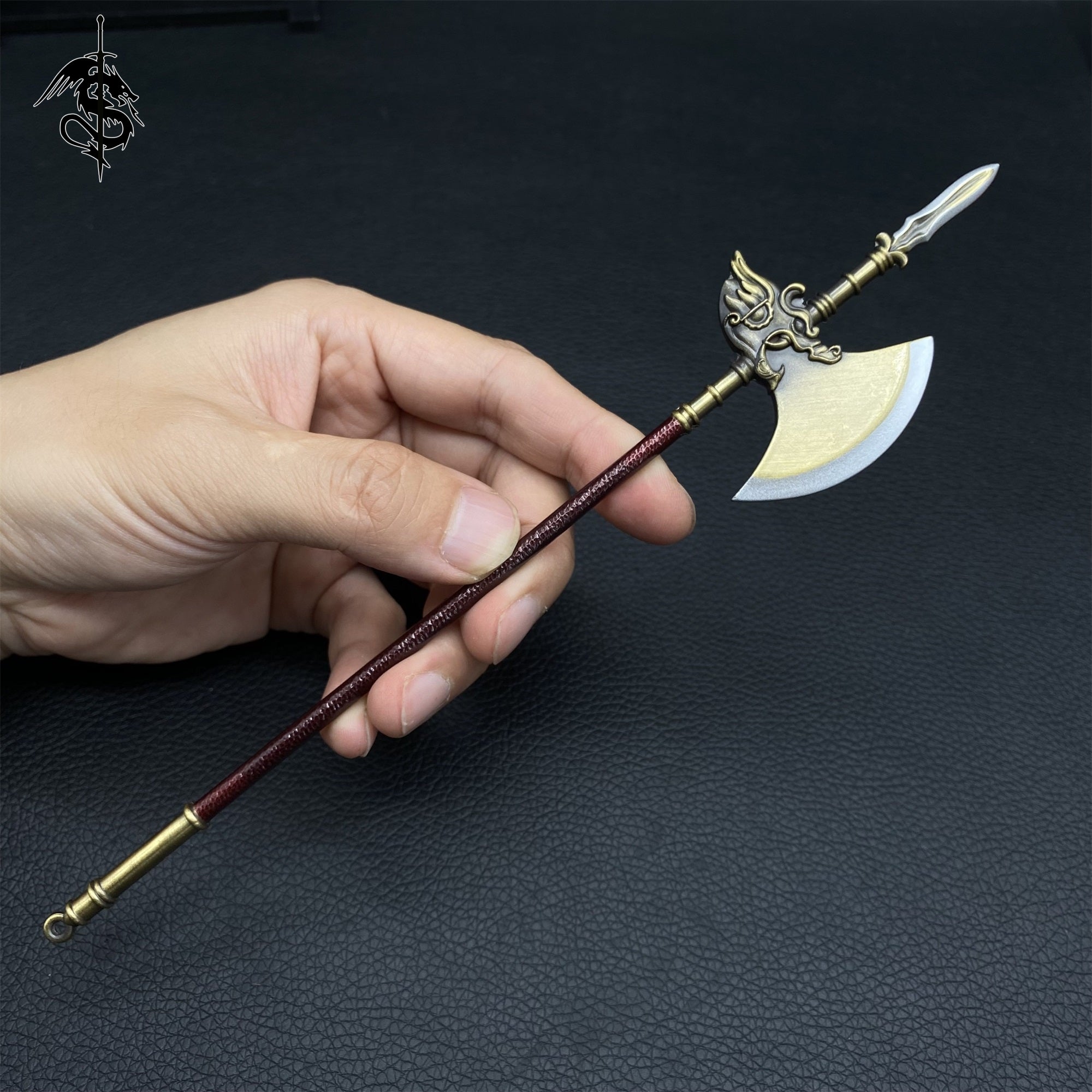 Ancient Chinese Cold Weapon 1/6 Display Art Metal Mini Axe Replica ...