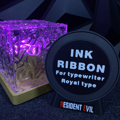 3D Printed Horror Game Ink Ribbon Shape Speaker, Gaming Room Decor Fan Collectible