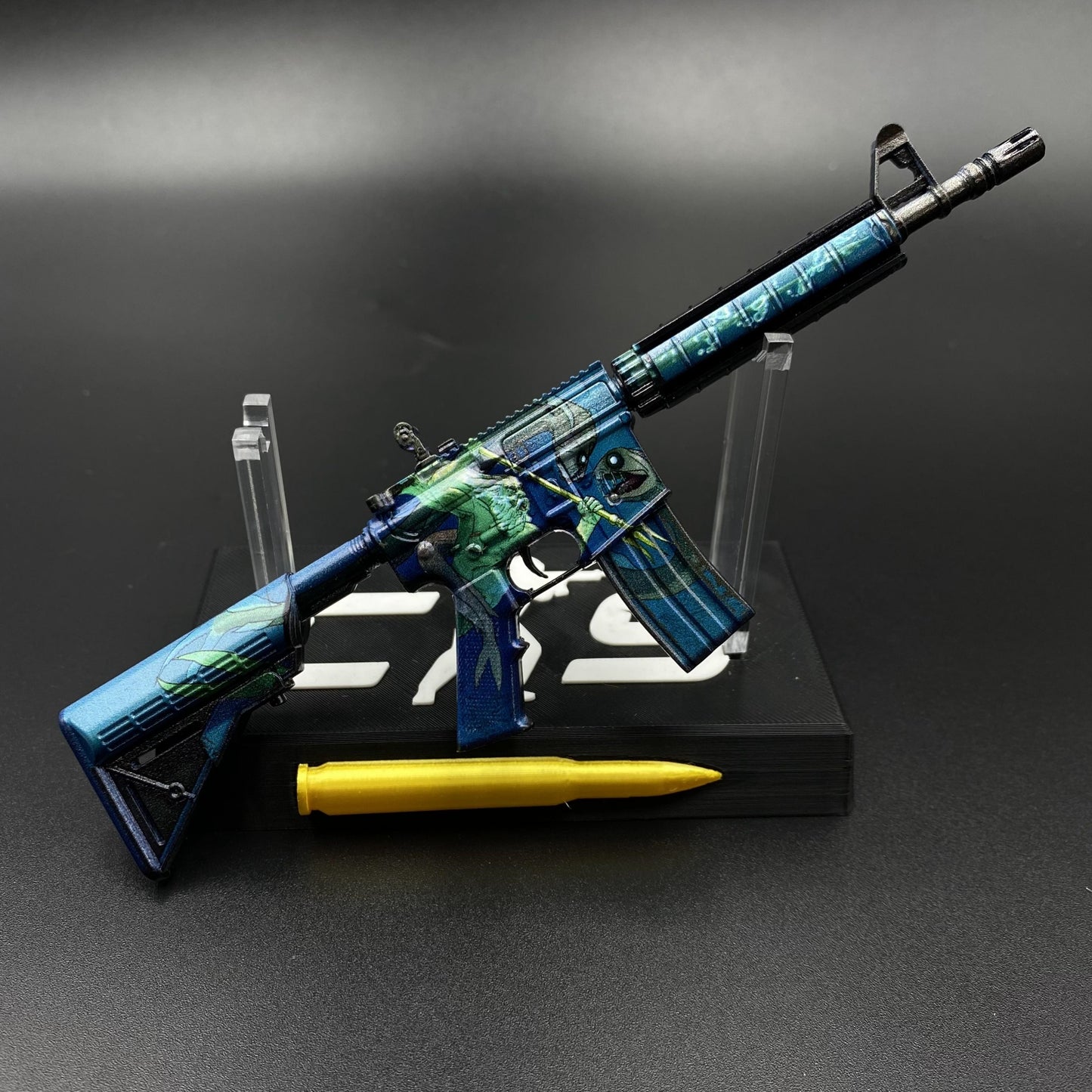 CS Game Skin M4A4 Poseidon Mini Metal Game Replica For Collection
