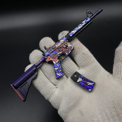 CS Game Skin M4A4 Dragon King Mini Metal Game Replica For Collection