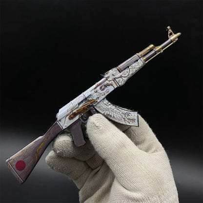 CS2 Game Peripheral - Tiny Gun AK47 Crane Fligh Metal Replica Game Prop Collectible