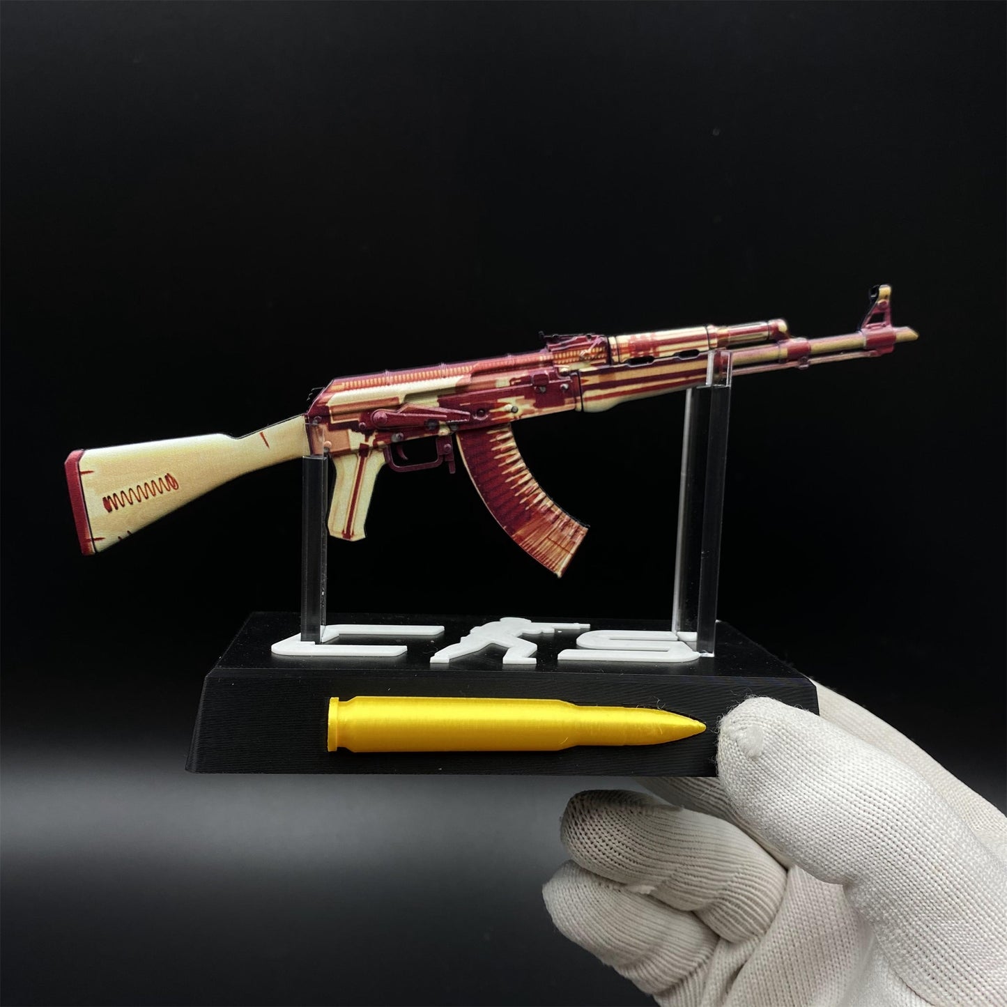 Hot Game CS2 AK47 X-Ray Skin Mini Metal Replica Game Prop Collectible
