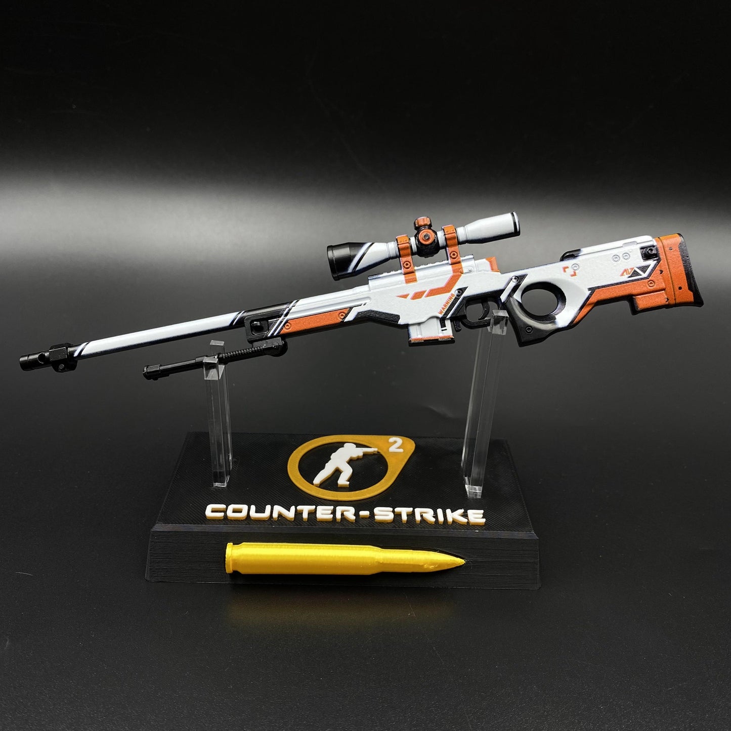 Tiny CSGO Asiimov AWP  Metal Miniature For Display