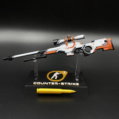 Tiny CSGO Asiimov AWP  Metal Miniature For Display