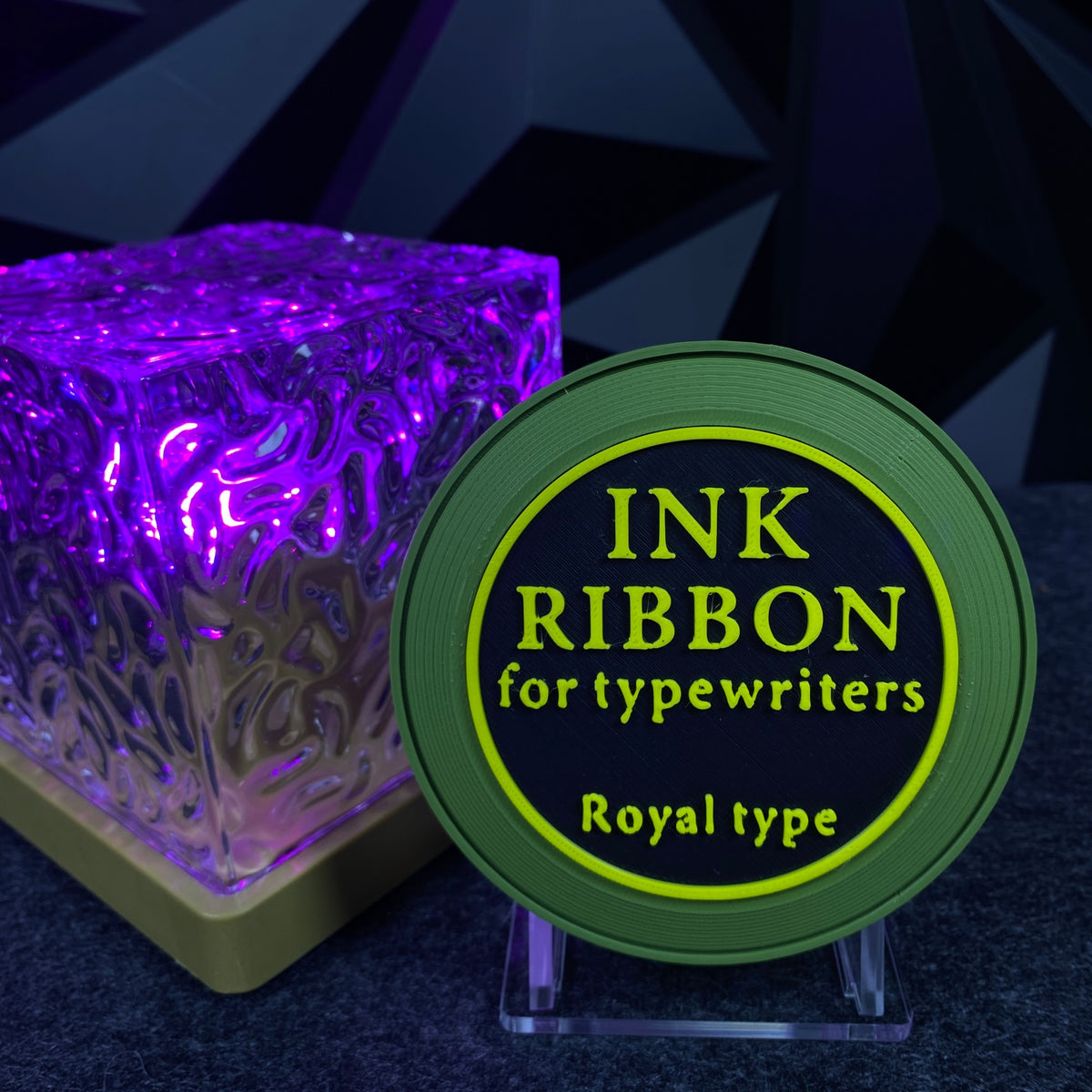 3D Printed Ink Ribbon Speaker Replica Prop, Horror Game Fan Art Desktop Decor, Collectible Gaming Ornament Gift