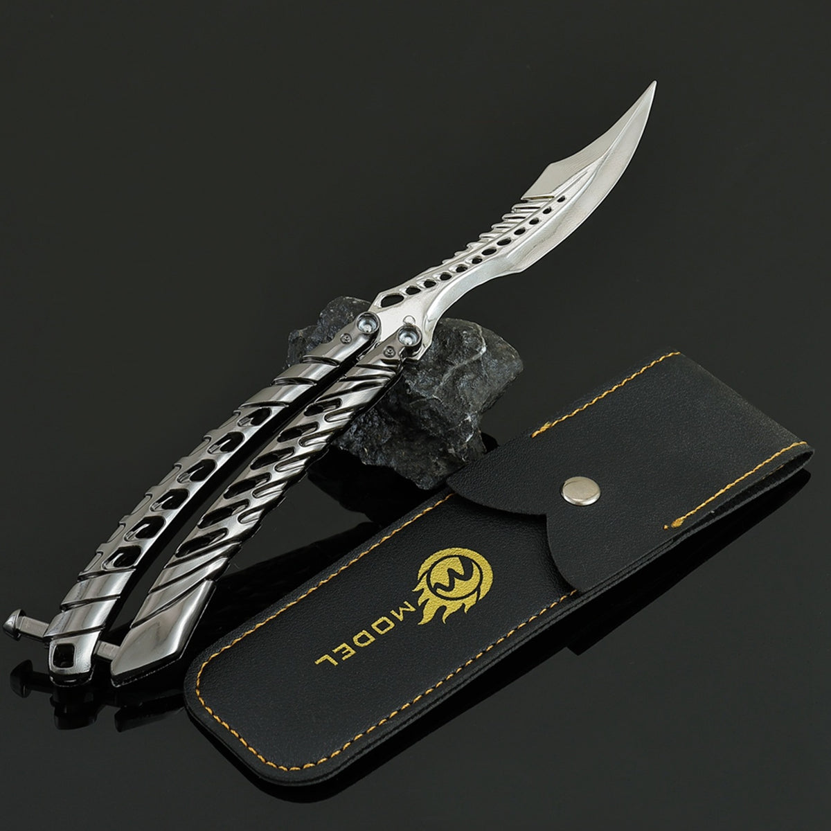 Deep Space Skeleton Balisong Replica Arena Breakout Game Prop