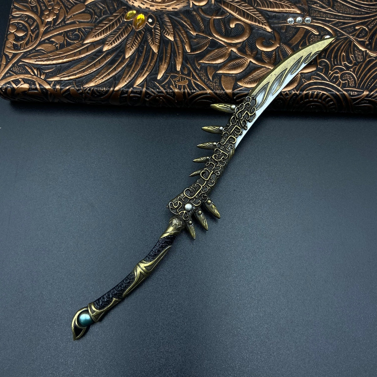 Mortal Cultivation Biography- Handmade "Golden Mother-Son Spirit Blade" is perfectly restored Han Li weapon replica