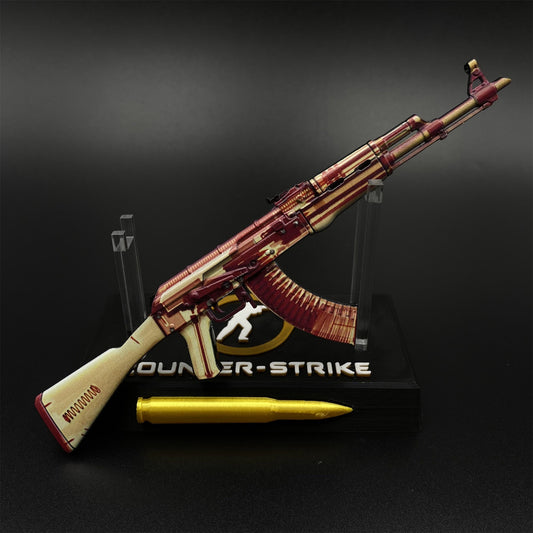 Hot Game CS2 AK47 X-Ray Skin Mini Metal Replica Game Prop Collectible