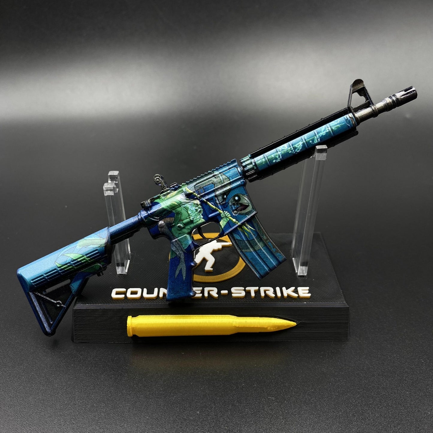 CS Game Skin M4A4 Poseidon Mini Metal Game Replica For Collection