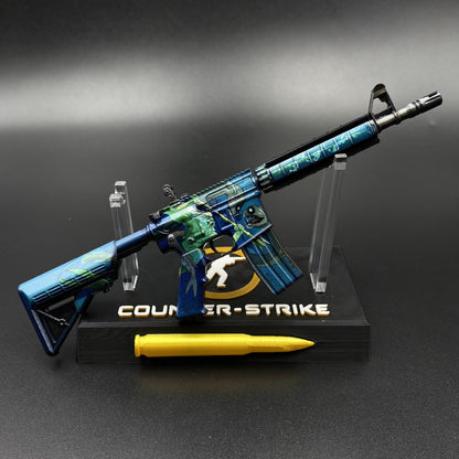 CS Game Skin M4A4 Poseidon Mini Metal Game Replica For Collection
