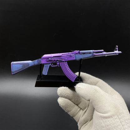 Hot Game CS2 Tiny Gun AK47 Midnight Laminate Metal Replica Game Prop Collectible