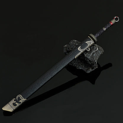 Cang Yu Tu Meng Chuan Demon Slayer Sword Alloy Replica Chinese Fantasy Anime Weapon Replica with Scabbard Non-sharp Desktop Collectible Ornament Gift