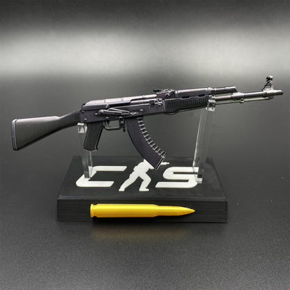 CS2 Game Peripheral - Tiny Gun AK47 Slate Metal Replica Game Prop Collectible