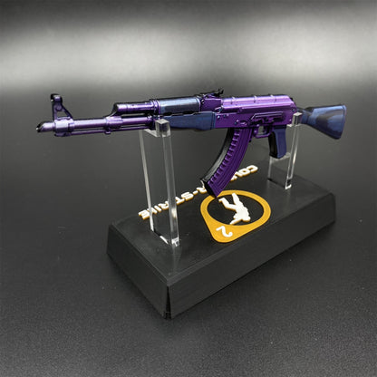 Hot Game CS2 Tiny Gun AK47 Midnight Laminate Metal Replica Game Prop Collectible