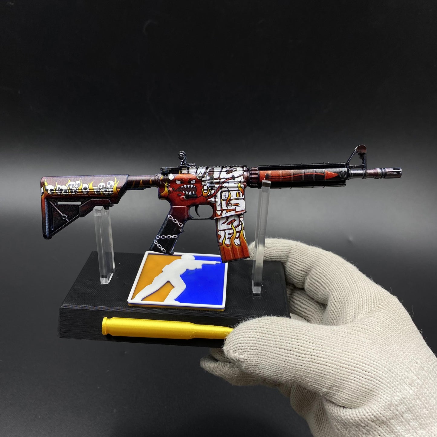 CS2 Game Skin M4A4 Hellfire Mini Metal Game Replica For Collection