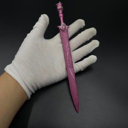 Qin's Moon Jing Ni Sword Alloy Replica Chinese Wuxia Anime Weapon Replica with Scabbard Non-sharp Desktop Collectible Ornament Gift