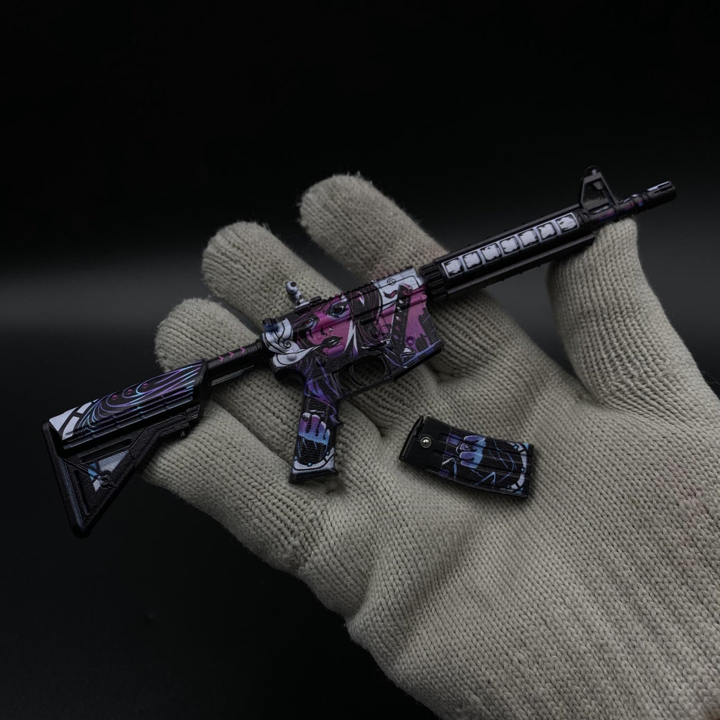 CS Game Skin M4A4 Neo‑Noir Mini Metal Game Replica For Collection