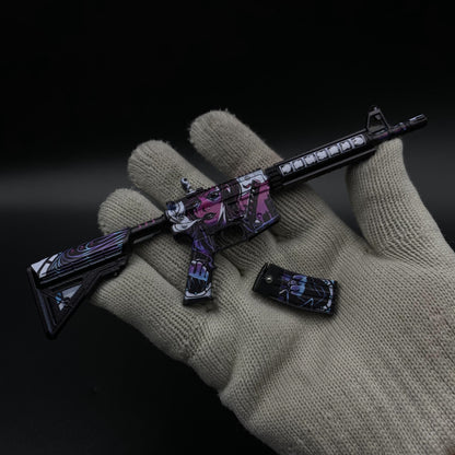 CS Game Skin M4A4 Neo‑Noir Mini Metal Game Replica For Collection
