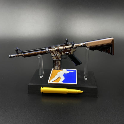 CS Game Skin M4A4 Desert Storm Mini Metal Game Replica For Collection