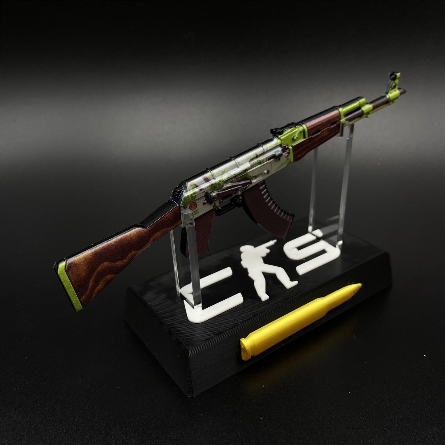 Hot Game CS2 AK‑47 Hydroponic Skin Camouflage Mini Metal Replica