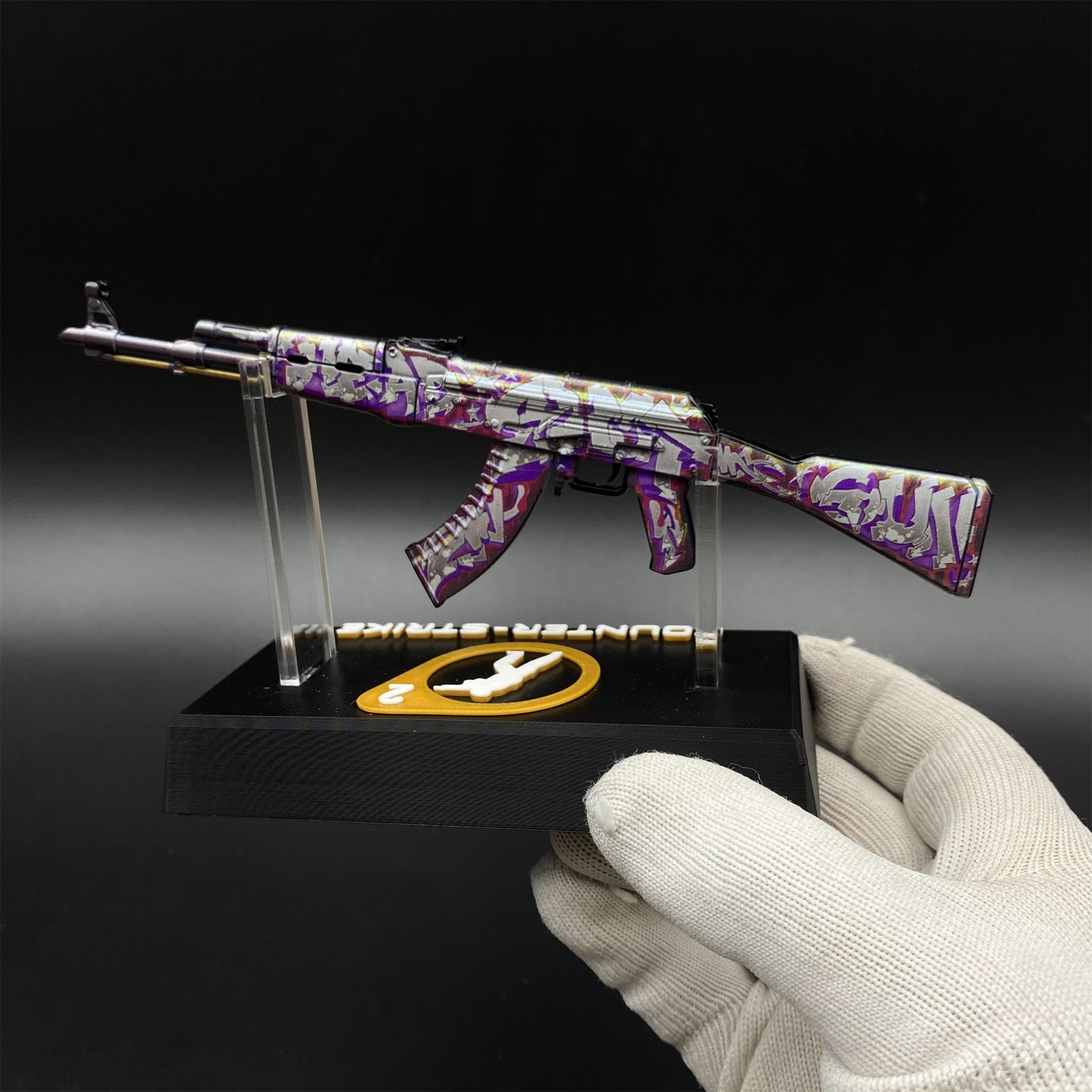 Hot Game CS2 AK47 Head Shot Skin Metal Replica Game Prop Collectible