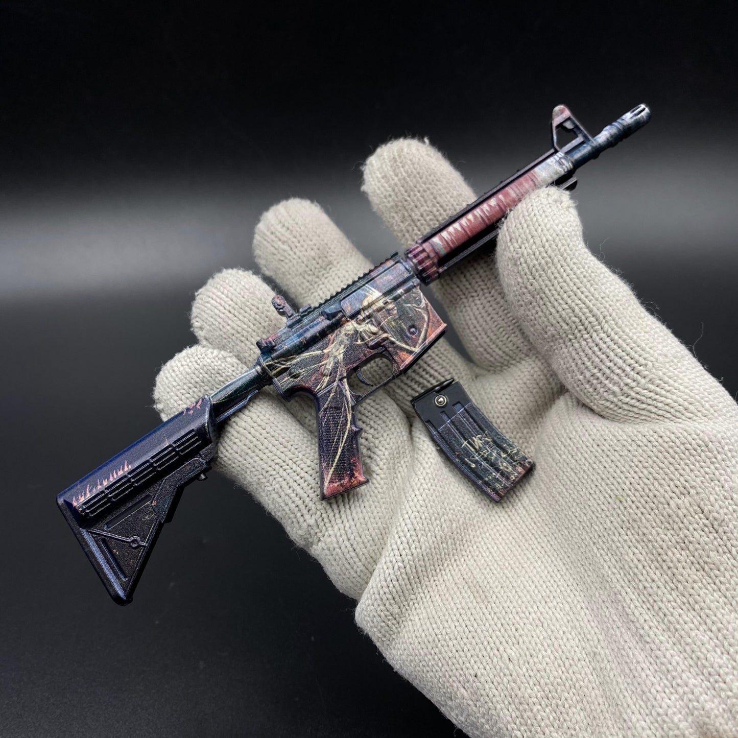 CS2 Mini M4A4 Tooth Fairy Metal Skin Replica - Game Prop Collectible