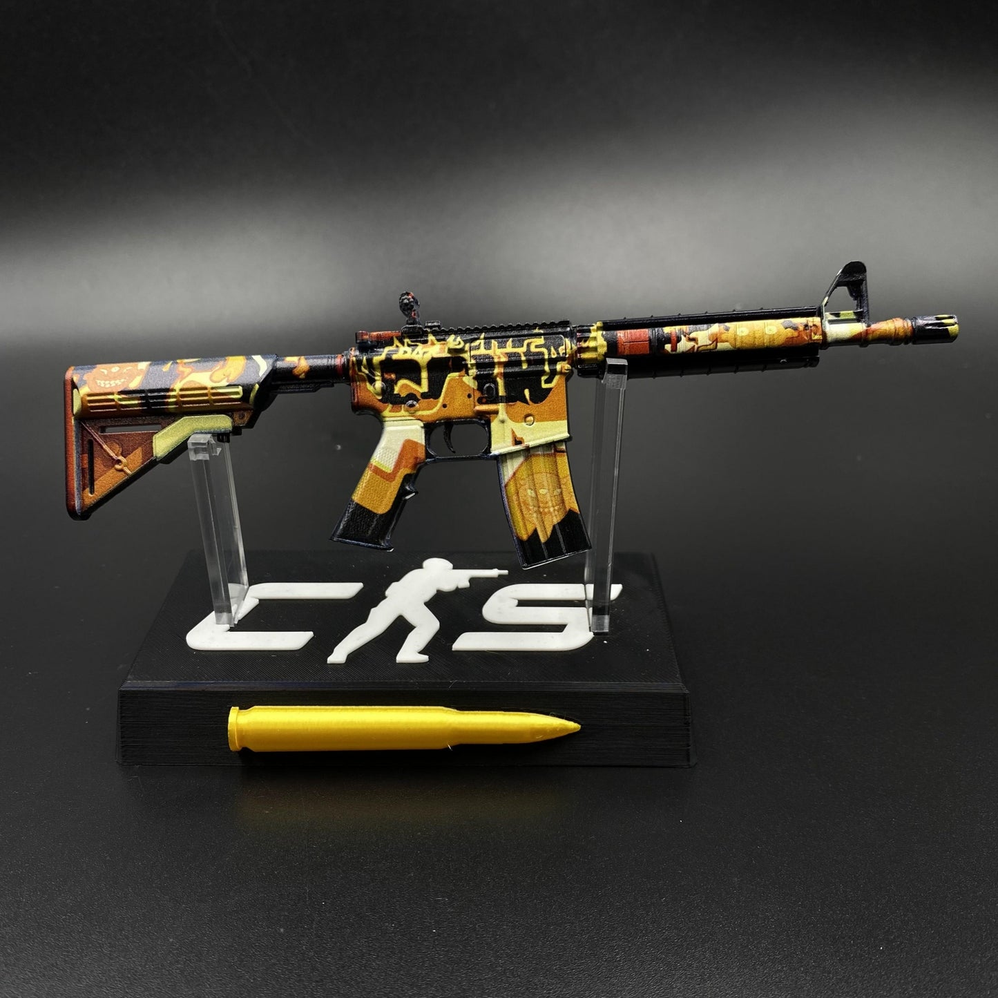 CS Game Skin M4A4 Hellfire Mini Metal Game Replica For Collection