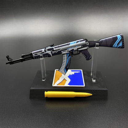 Hot Game CS2 AK-47 Vulcan Skin Tiny Gun Metal Replica Game Prop Collectible