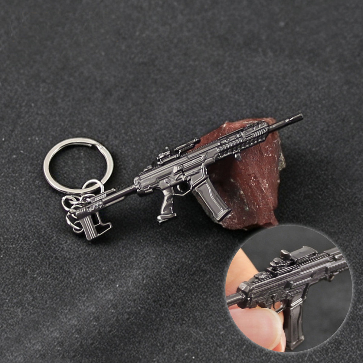 Delta Force K437 Mini Tactical Assault Rifle Alloy Keychain