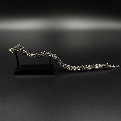 Articulated Chinese Dragon Scale Bracelet - Metal Eastern Dragon Miniature