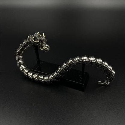 Articulated Chinese Dragon Scale Bracelet - Metal Eastern Dragon Miniature