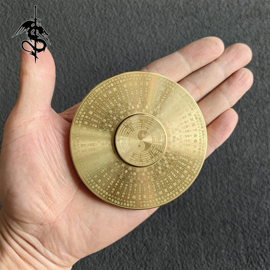 Handmade Brass Bagua Compass Finger Spinner
