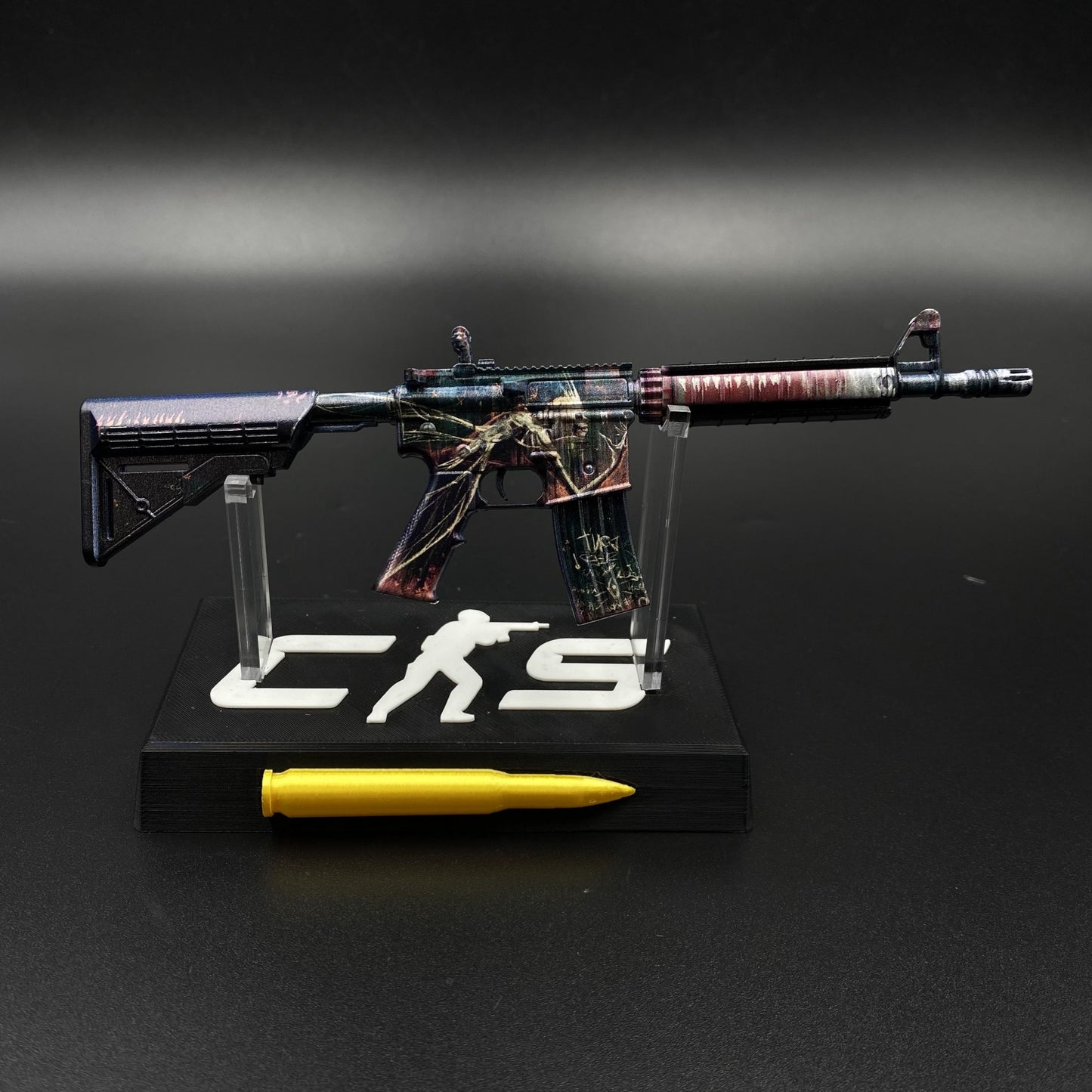 CS2 Mini M4A4 Tooth Fairy Metal Skin Replica - Game Prop Collectible