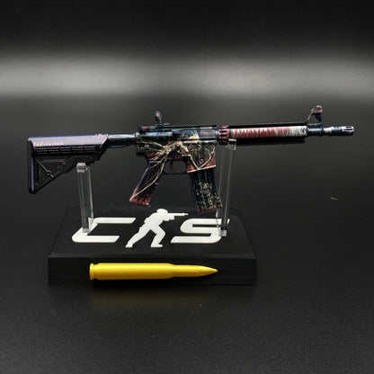 CS2 Mini M4A4 Tooth Fairy Metal Skin Replica - Game Prop Collectible