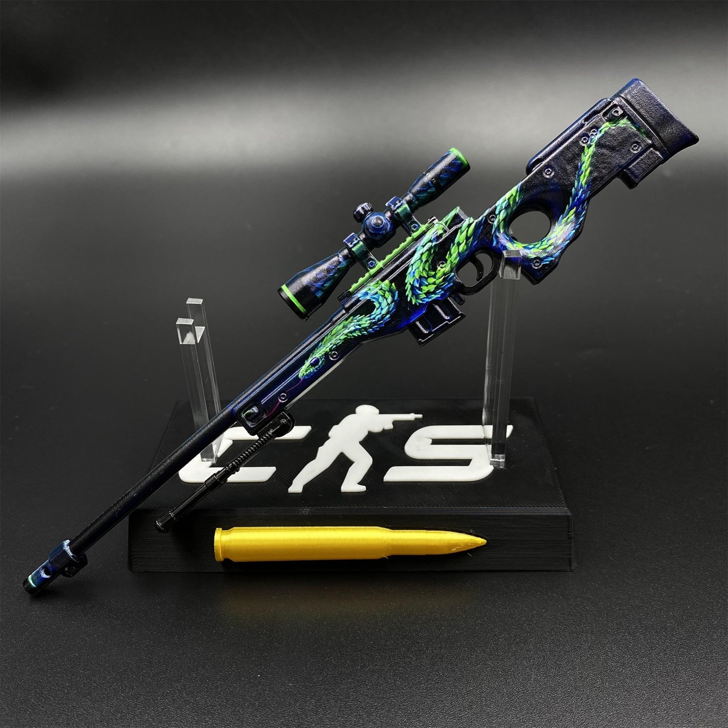 Metal AWP Atheris Mini Model Game Fan Art For Display