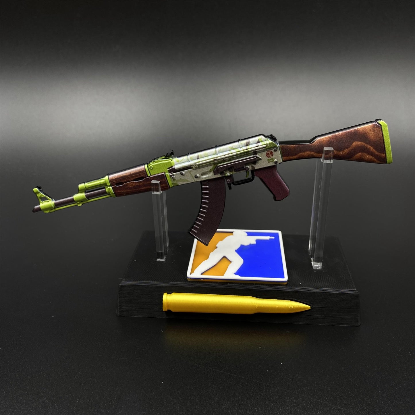 Hot Game CS2 AK‑47 Hydroponic Skin Camouflage Mini Metal Replica
