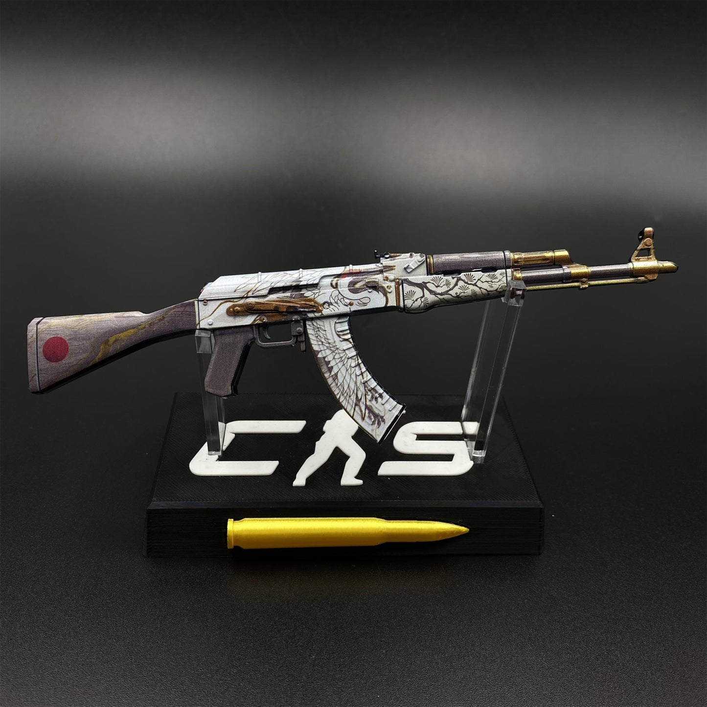 CS2 Game Peripheral - Tiny Gun AK47 Crane Fligh Metal Replica Game Prop Collectible