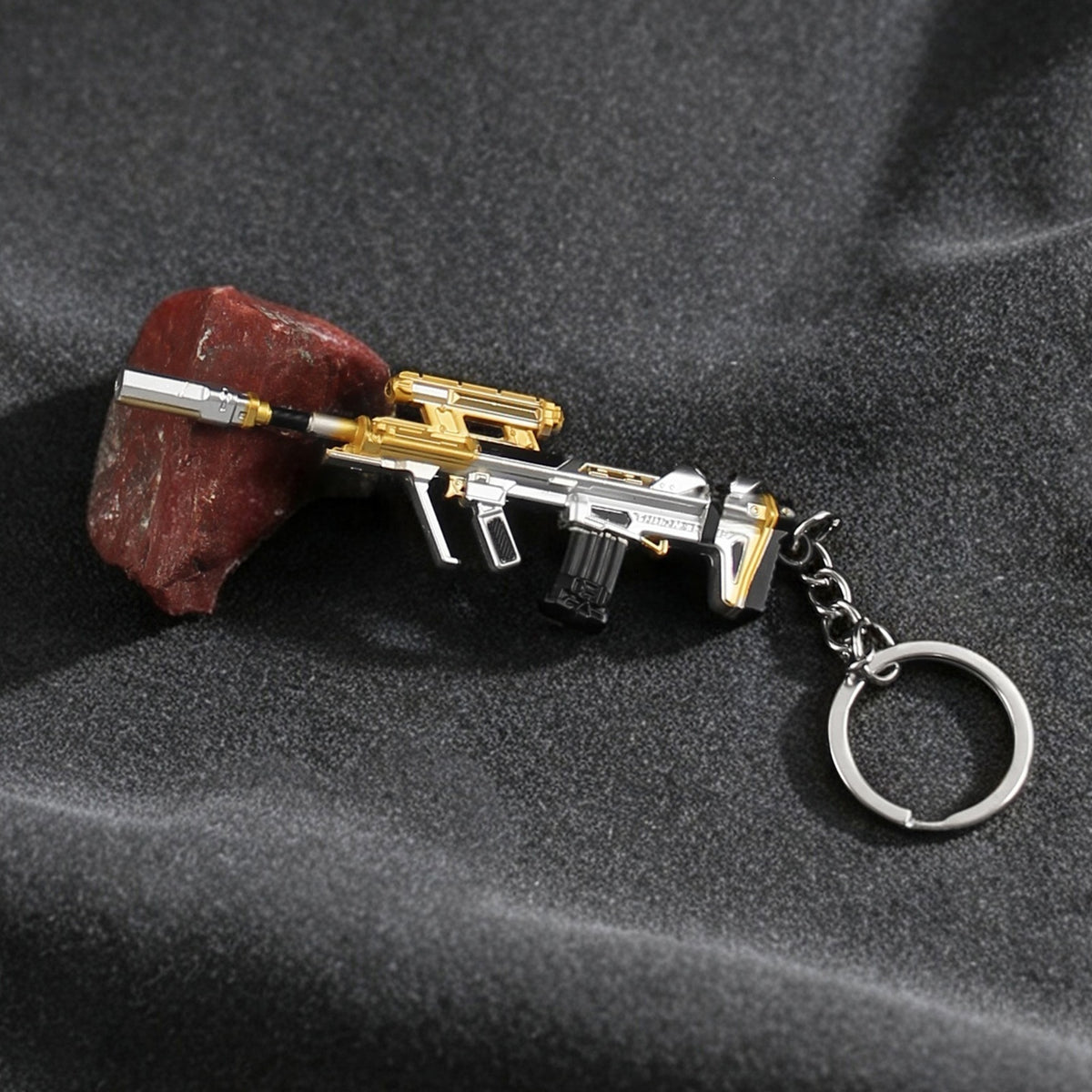 Delta Force Mini Assault Rifle Alloy Keychain, FPS Game Fan Collectible Gift