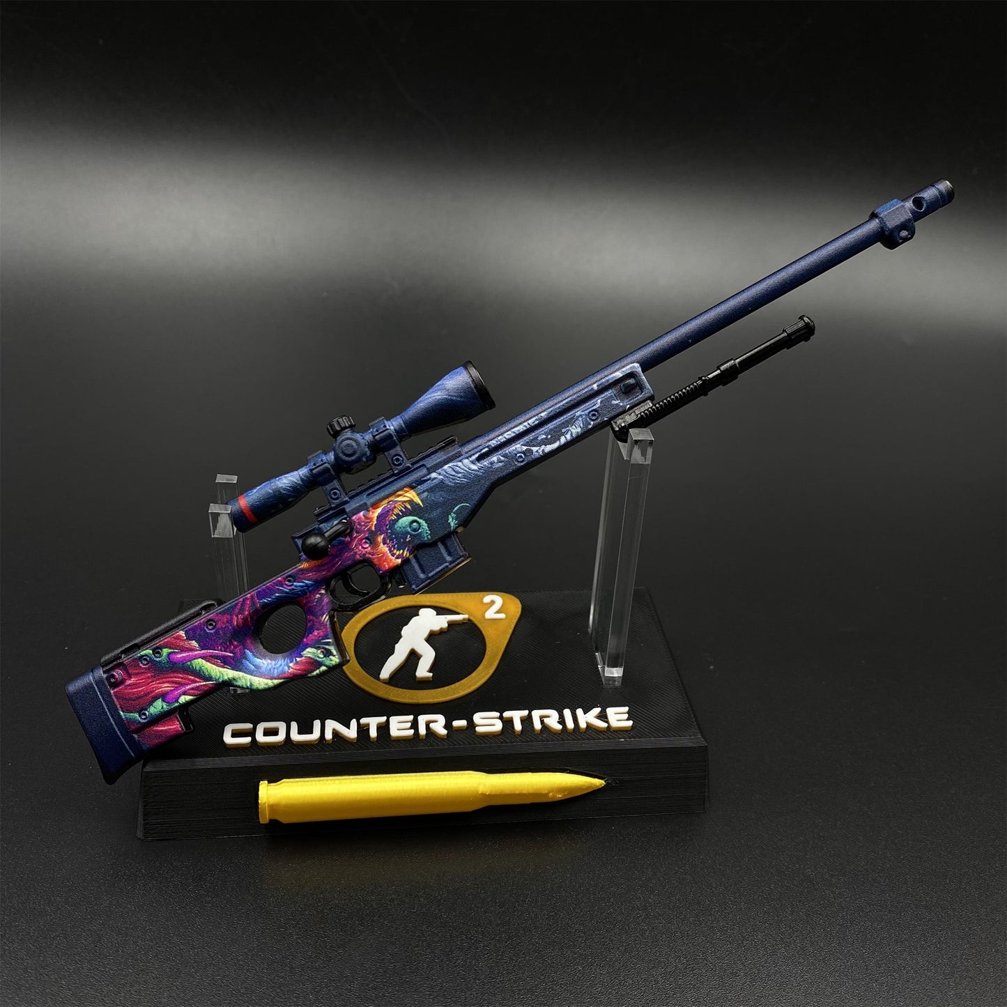 Hot Game CS2 Tiny Gun Hyper Beast AWP Metal Replica Game Prop Collectible