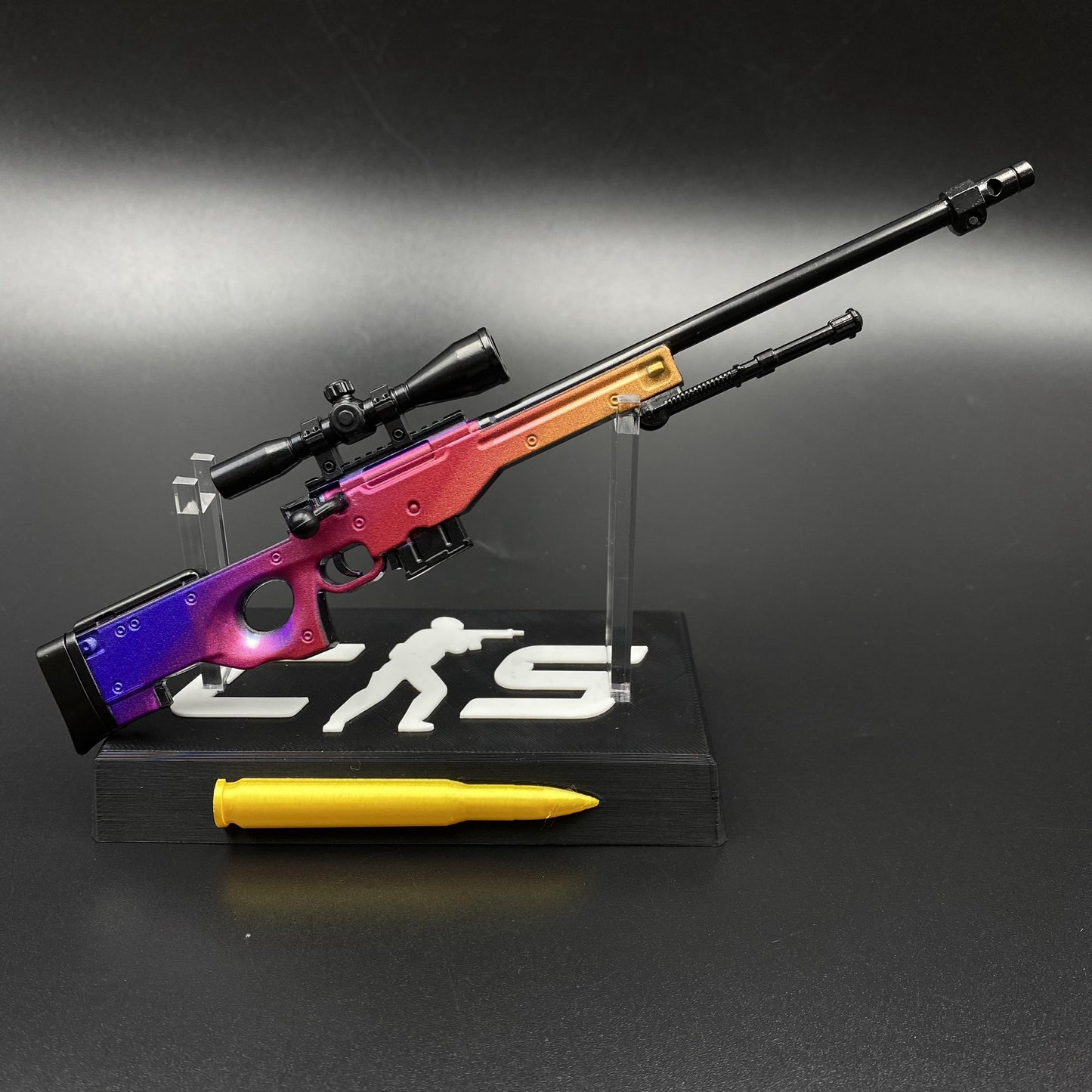 Hot Game CS2 Tiny Gun Fade AWP Metal Replica Game Prop Collectible