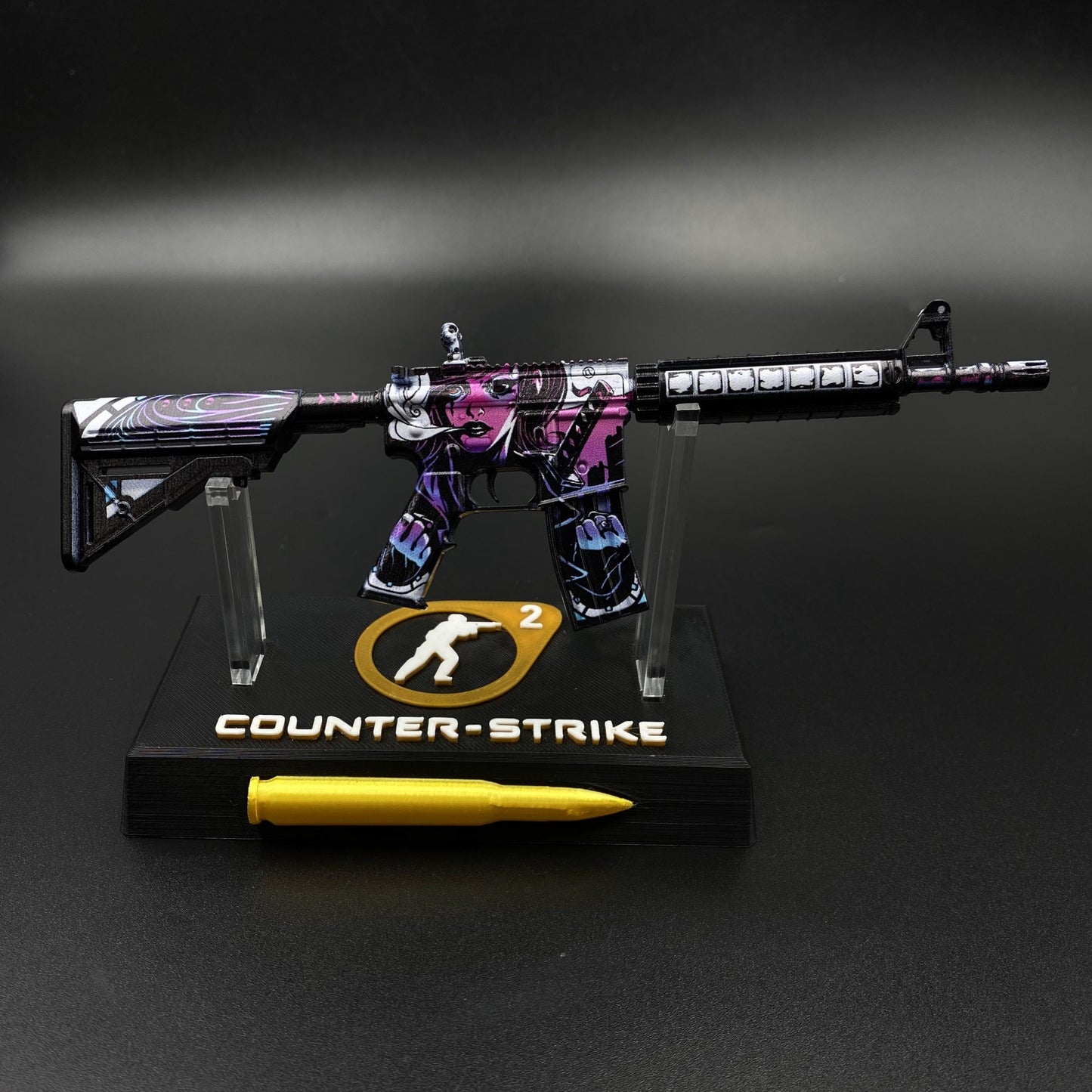 CS Game Skin M4A4 Neo‑Noir Mini Metal Game Replica For Collection